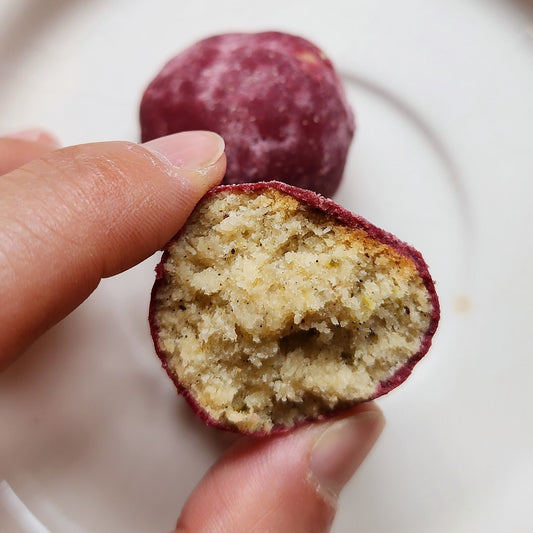 [Gluten-Free Snack] Lemon Hibiscus Snowball Cookies