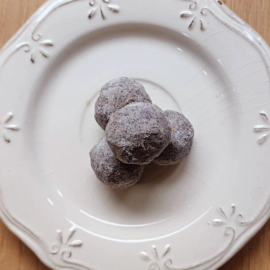 [Gluten-Free Snack] Black Rice Snowball Cookies