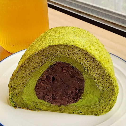 [Gluten-Free Cake] Matcha & Red Bean Fresh Cream Roll Cake