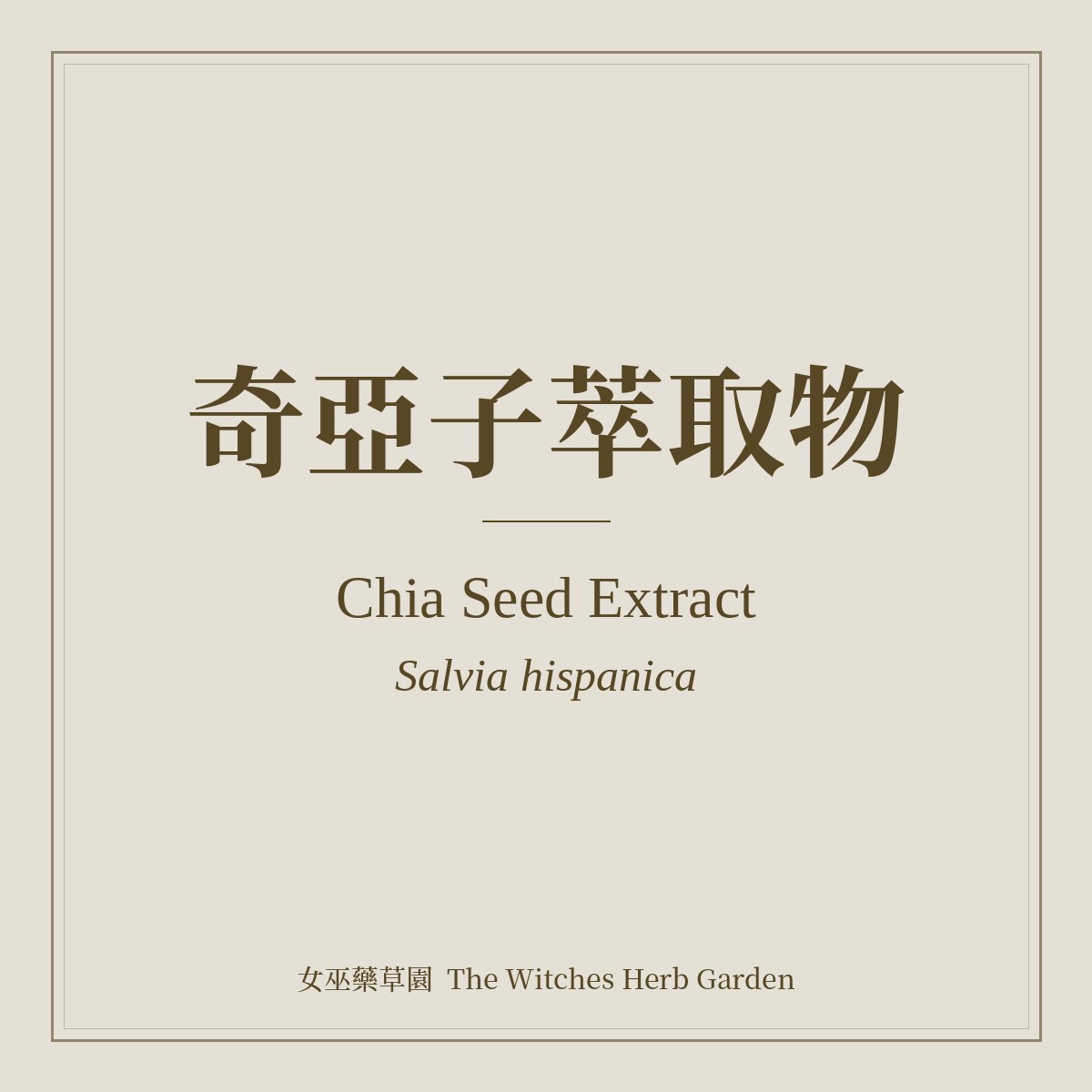 Chia Seed Extract 奇亞子萃取物 Salvia hispanica