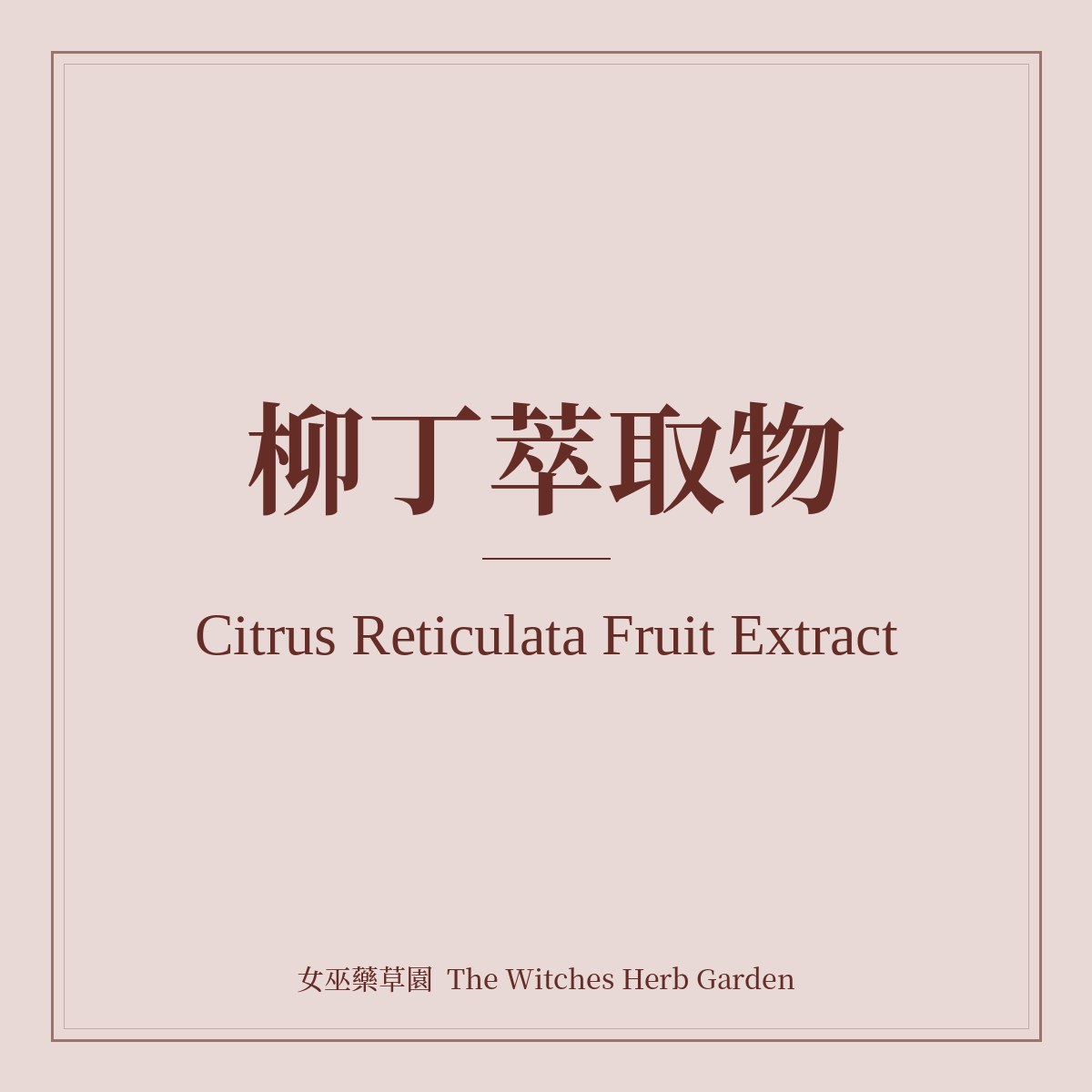 Citrus Reticulata Fruit Extract 柳丁萃取物