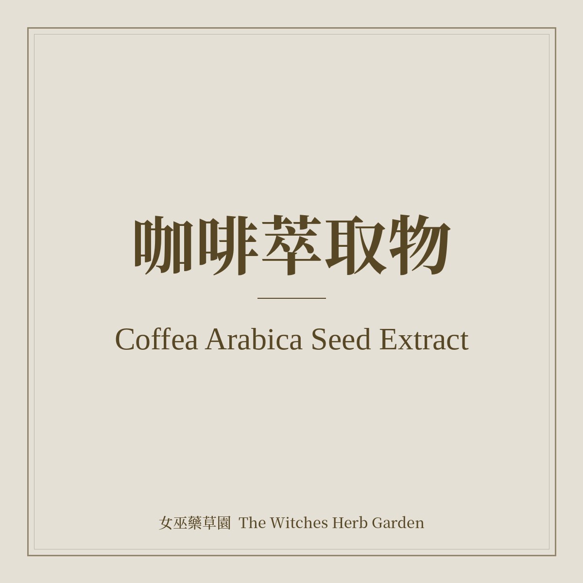 Coffea Arabica Seed Extract 咖啡萃取物