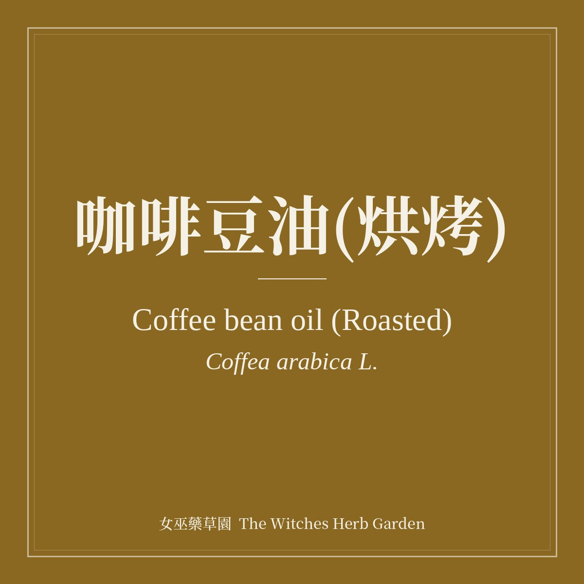 Coffee bean oil (Roasted) 咖啡豆油(烘烤)