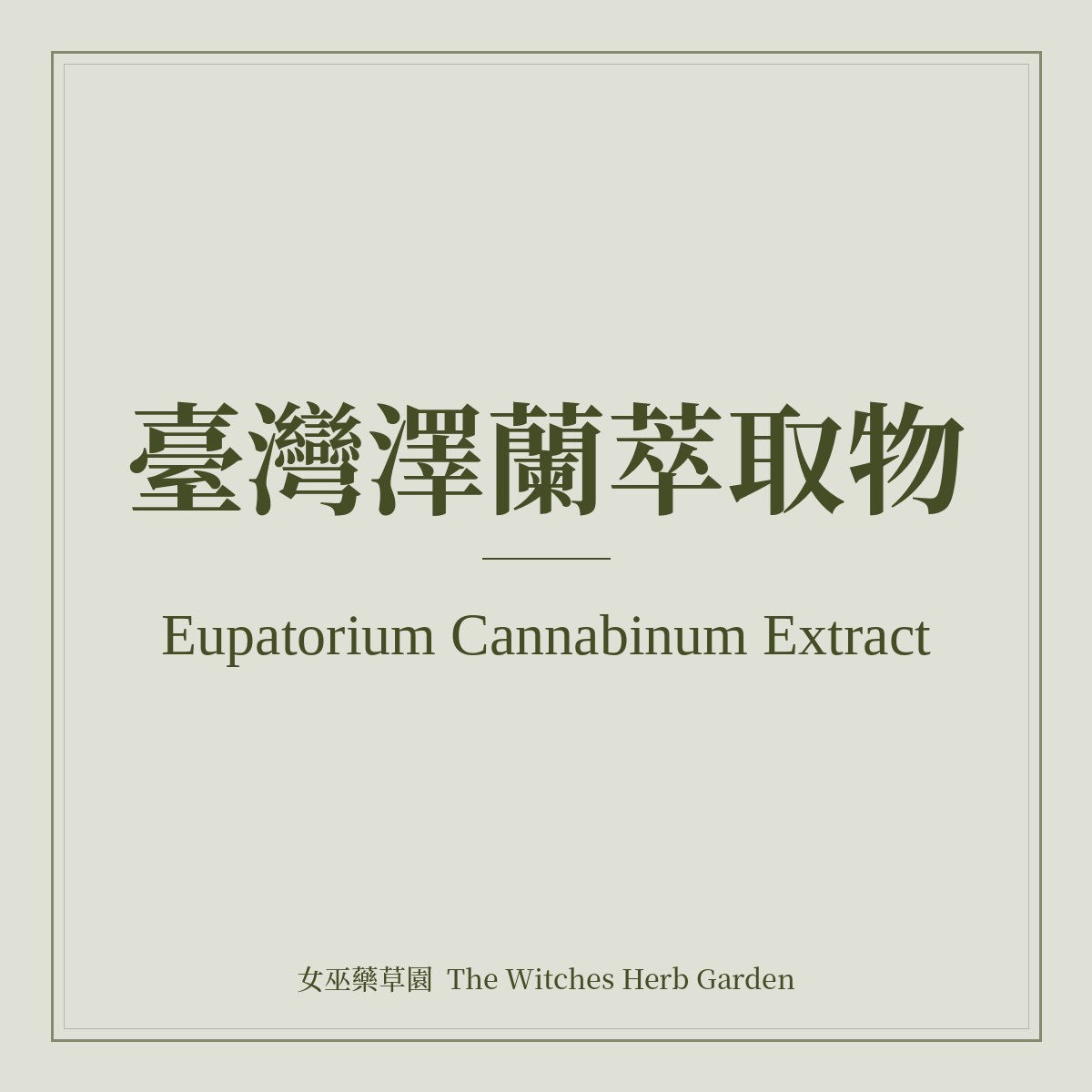 Eupatorium Cannabinum Extract 臺灣澤蘭萃取物