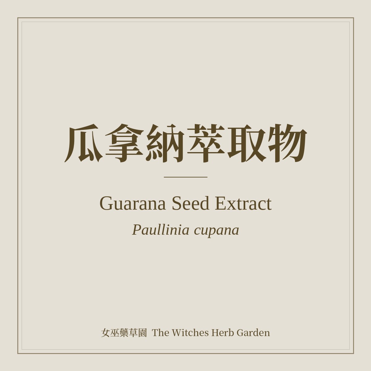 Guarana Seed Extract Paullinia cupana