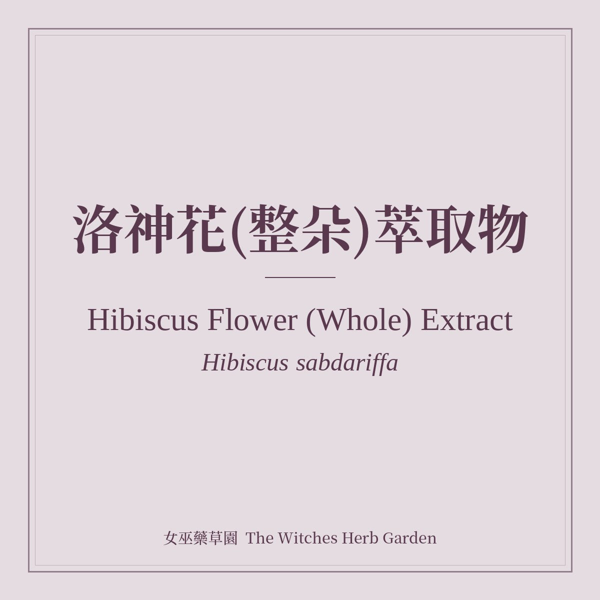 Hibiscus Flower (Whole) Extract 洛神花(整朵)萃取物 Hibiscus sabdariffa
