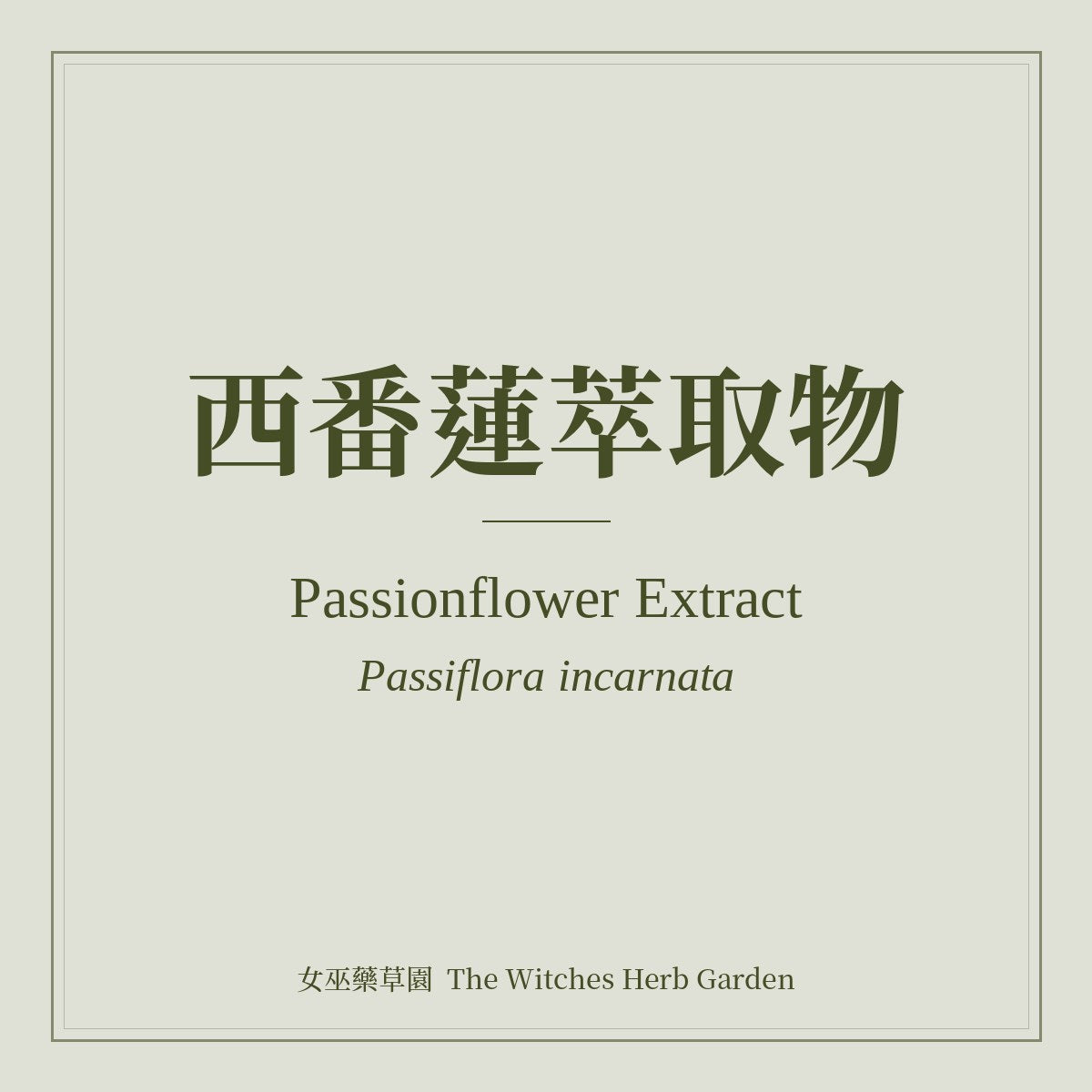 Passionflower Extract 西番蓮萃取物 Passiflora incarnata